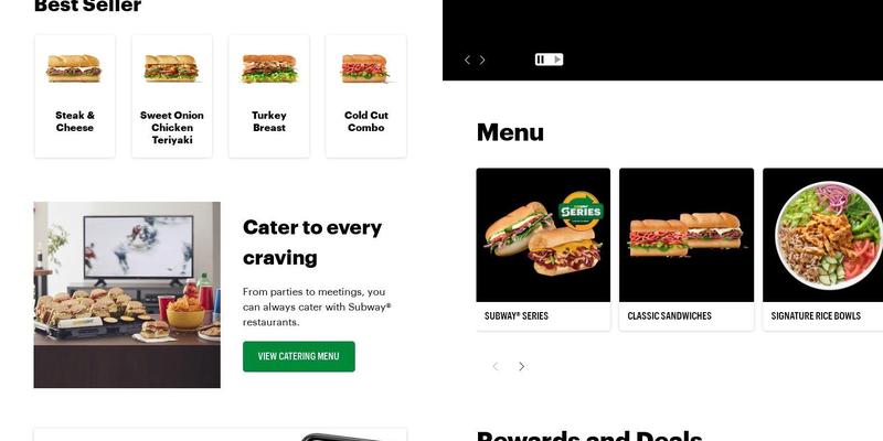 Subway Menu