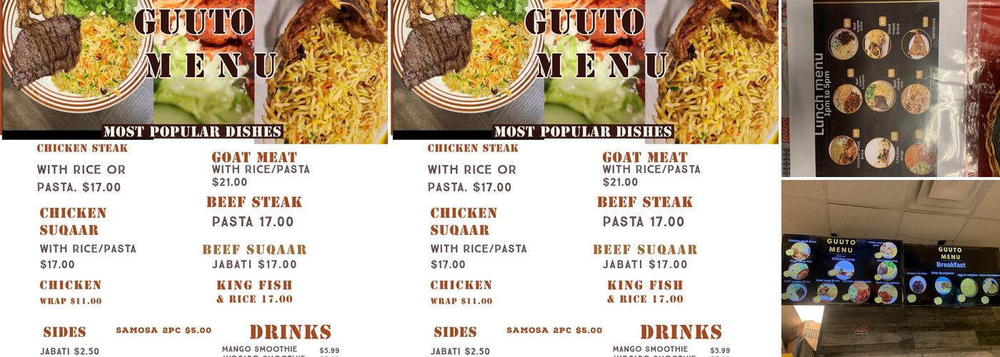 Guuto Mothers’ Cafeteria Menu