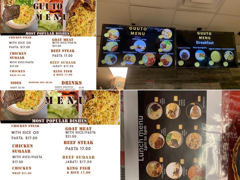 Guuto Mothers’ Cafeteria Menu