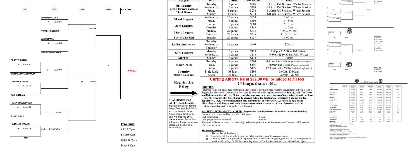 Crestwood Curling Centre Menu