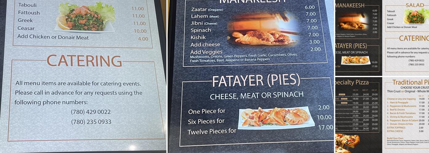 Wrap N Roll Express Menu