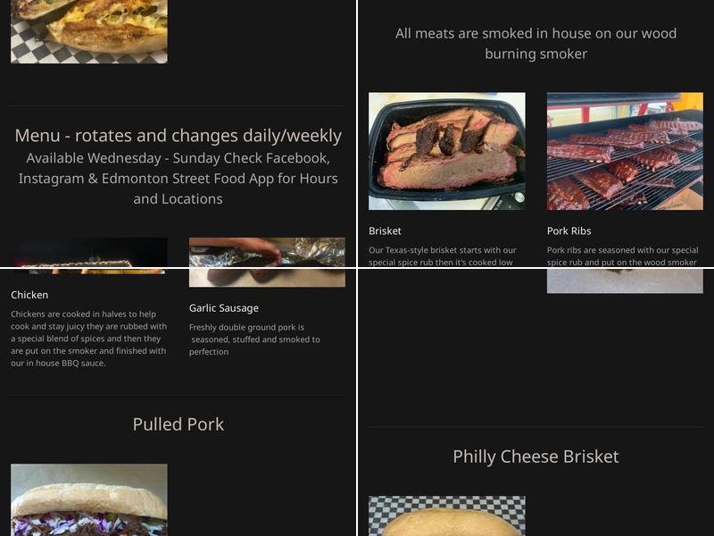 smoke and fire bbq Menu