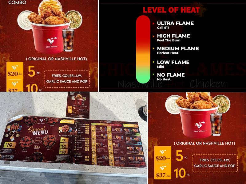 Chick N Flames Menu
