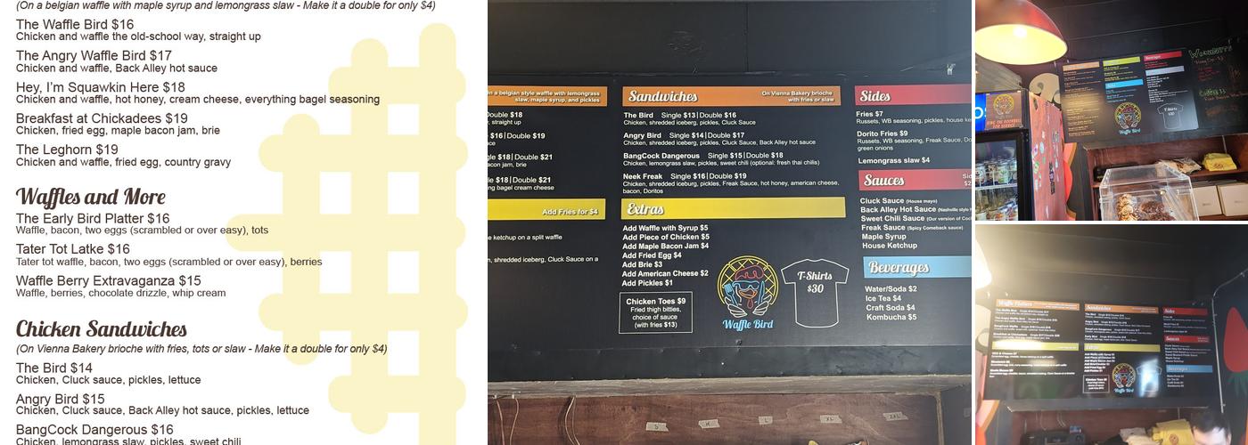 Waffle Bird Menu