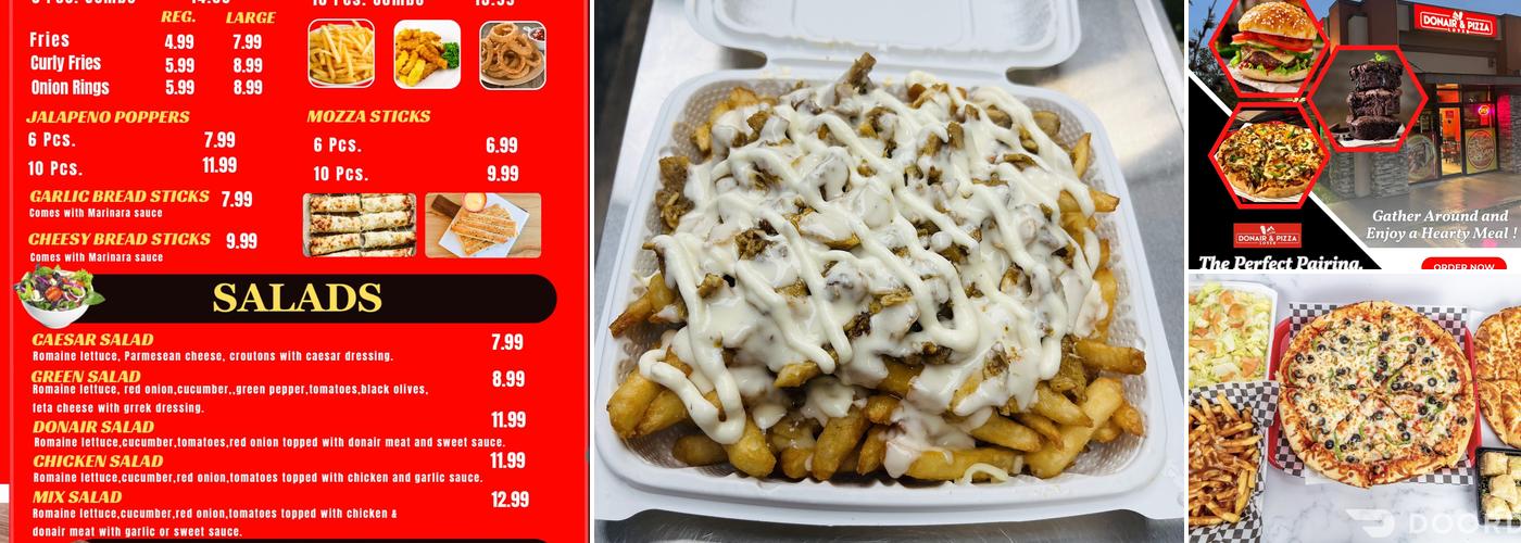 Donair & Pizza Lover Menu