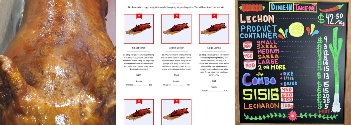 Kuya Allan's Lechon Pinoy Menu