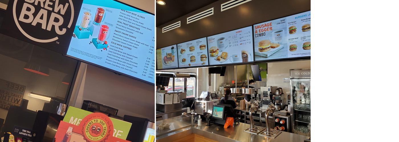 A&W Canada Menu