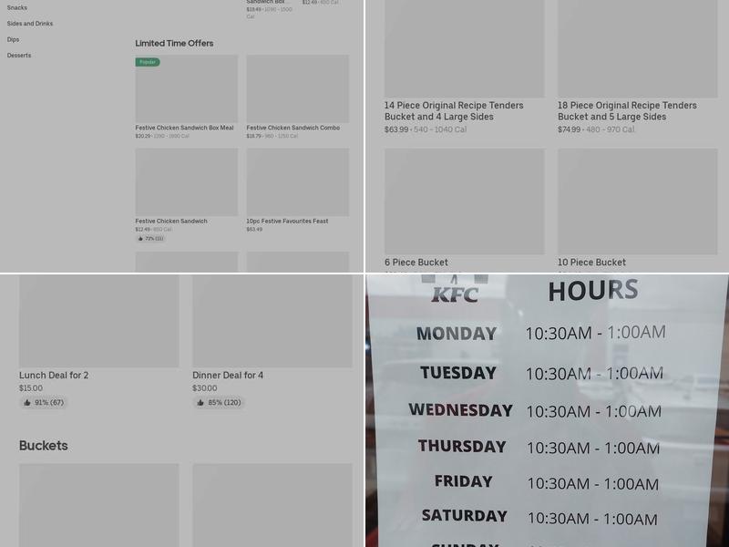 KFC Menu