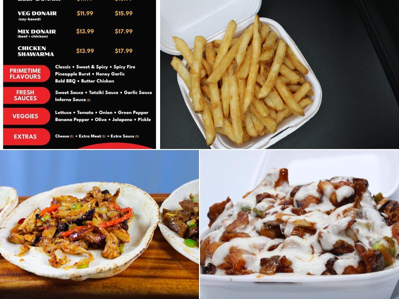 PrimeTime Donair & Poutine Menu