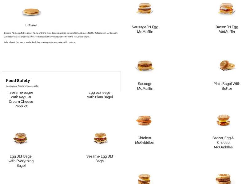 McDonald’s Menu