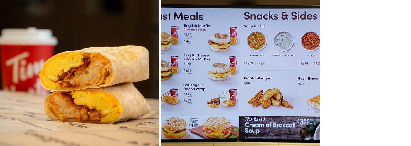 Tim Hortons Menu