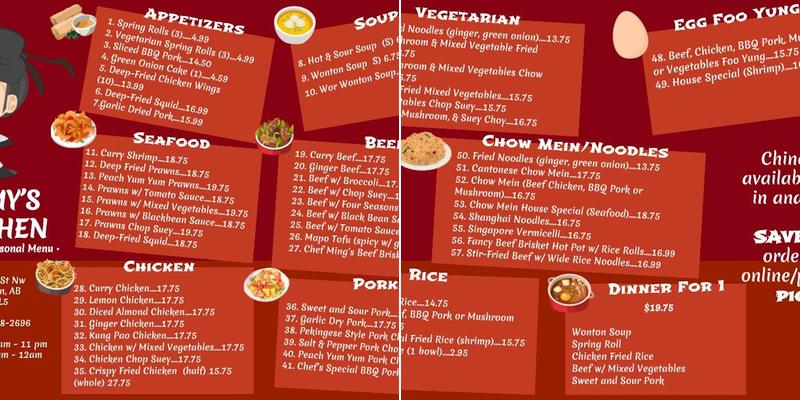 Jimmy's Kitchen Menu