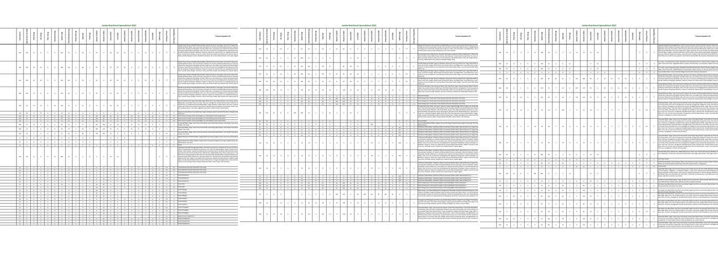 Jamba Menu