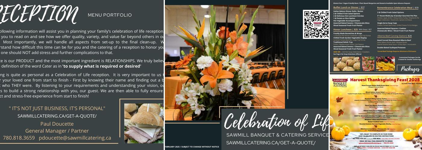 Sawmill Banquet and Catering Services Menu