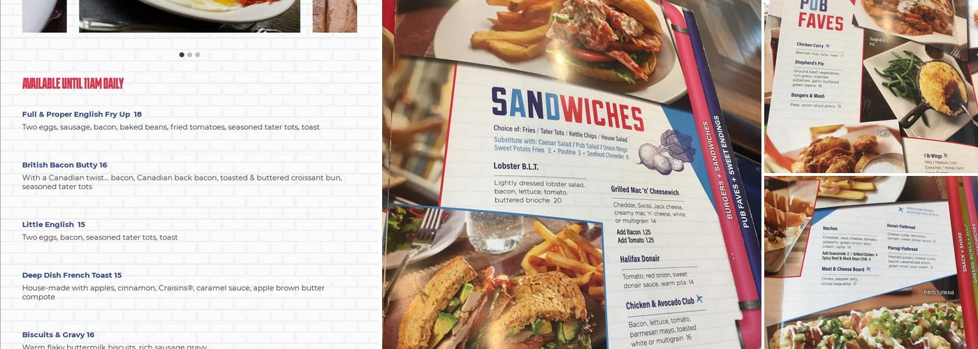 Firkin and Flyer Menu