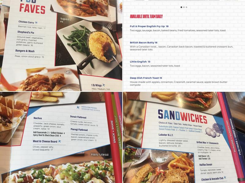 Firkin and Flyer Menu