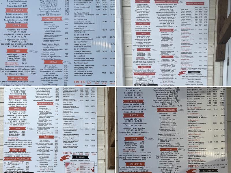 La Cantine du Quai Menu