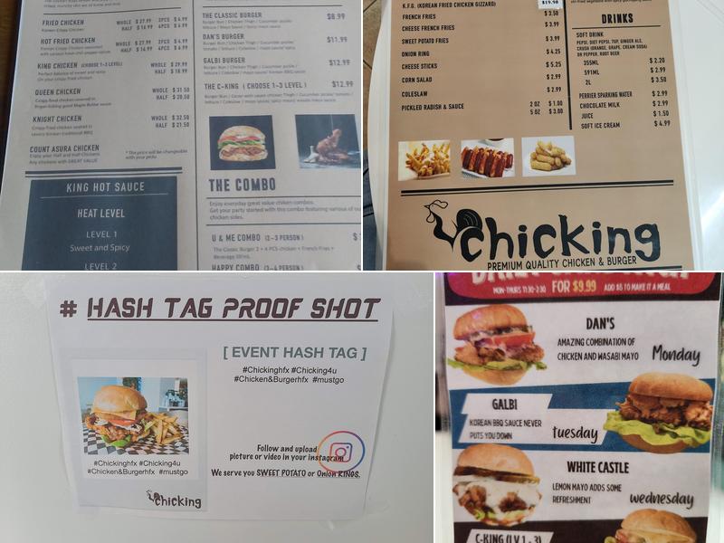 Chicking Menu