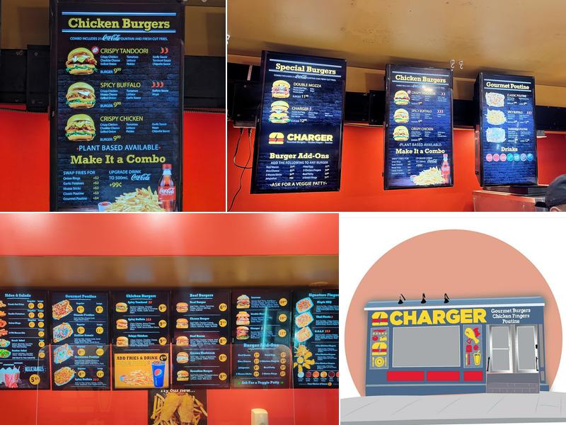 Charger Gourmet Burgers & Poutine Menu