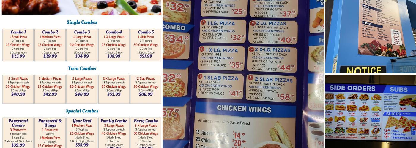 Hi-Line pizza shawarma and wings Menu