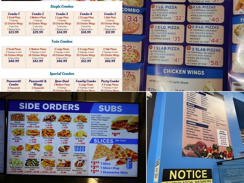 Hi-Line pizza shawarma and wings Menu