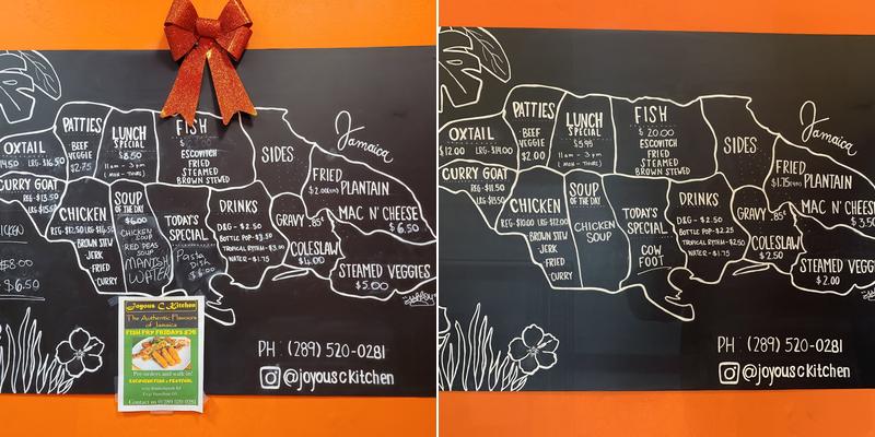 Joyous C Kitchen Menu