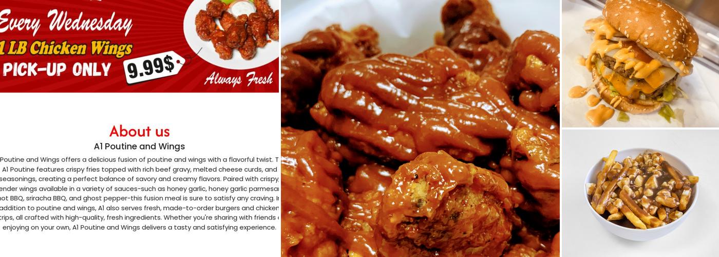 A1 poutine and wings Menu