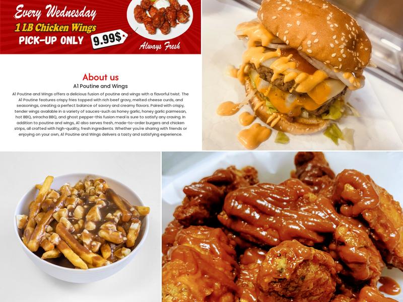 A1 poutine and wings Menu