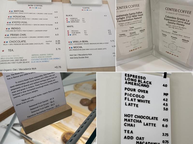 One For All Coffee Menu