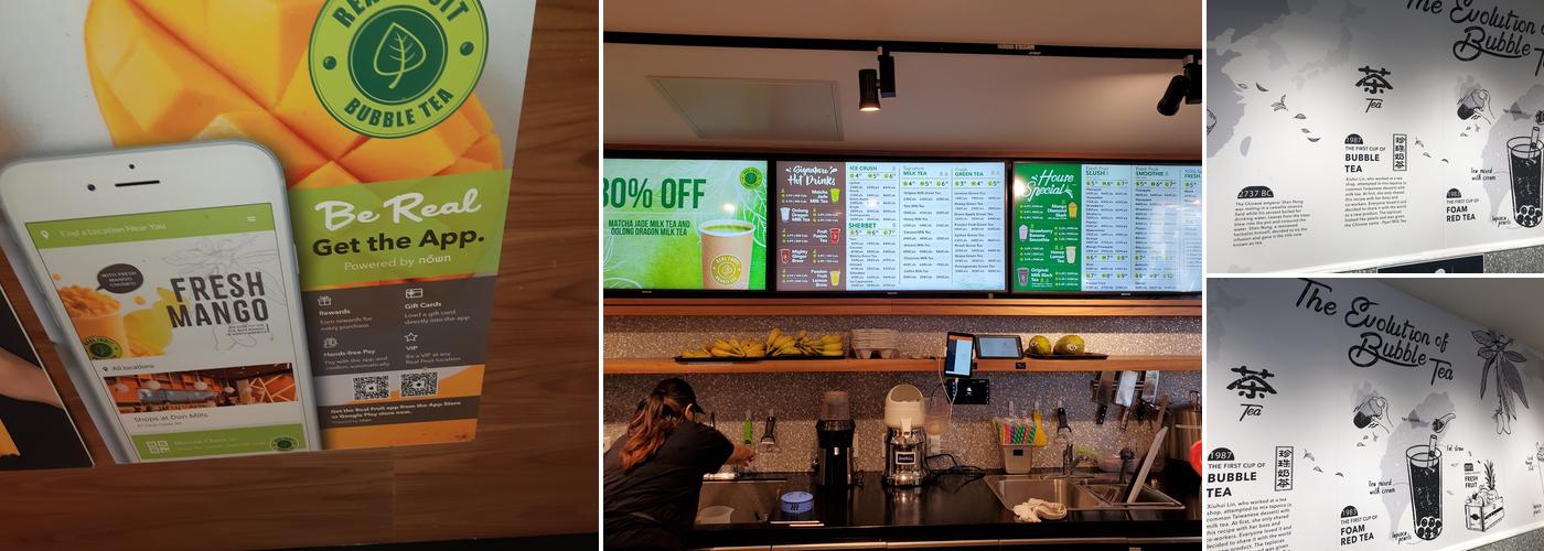 Real Fruit Bubble Tea Menu