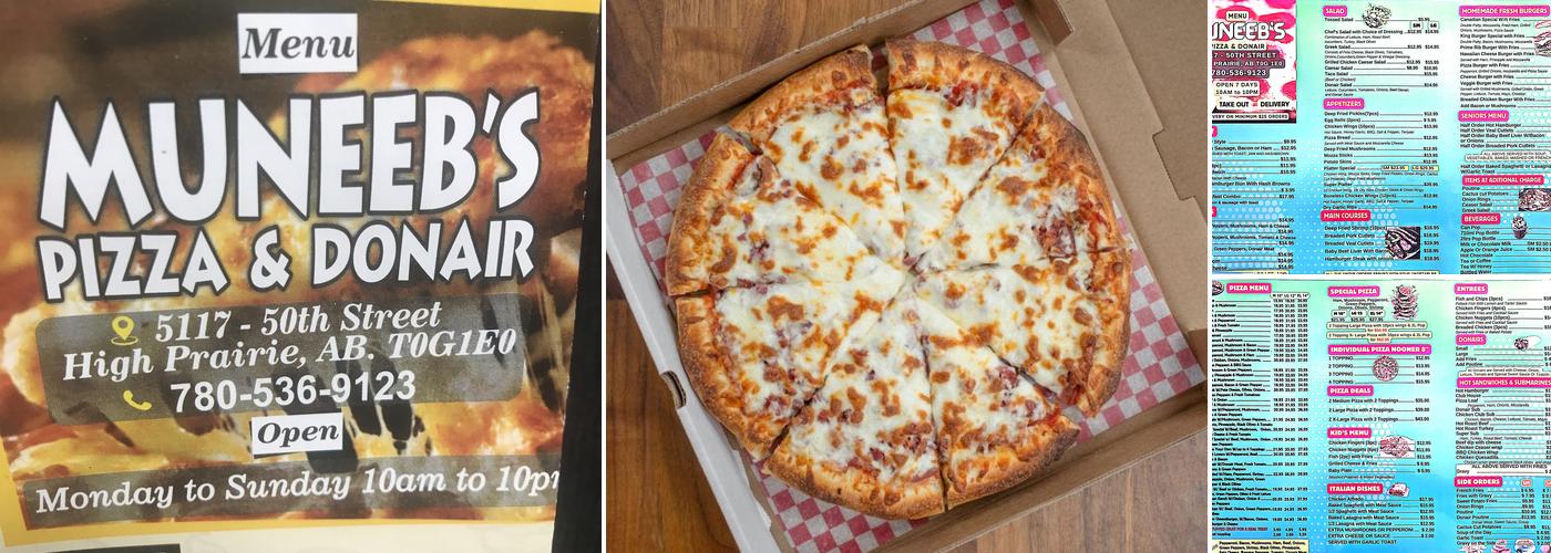 Muneeb's Pizza And Donair Menu