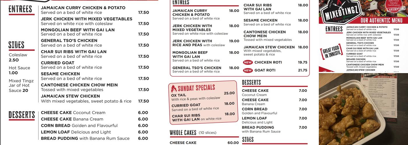 MixedTingz Menu