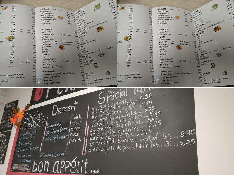 Au P'tit Café Menu