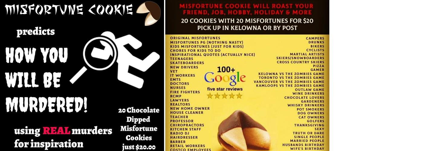 Misfortune Cookie Menu