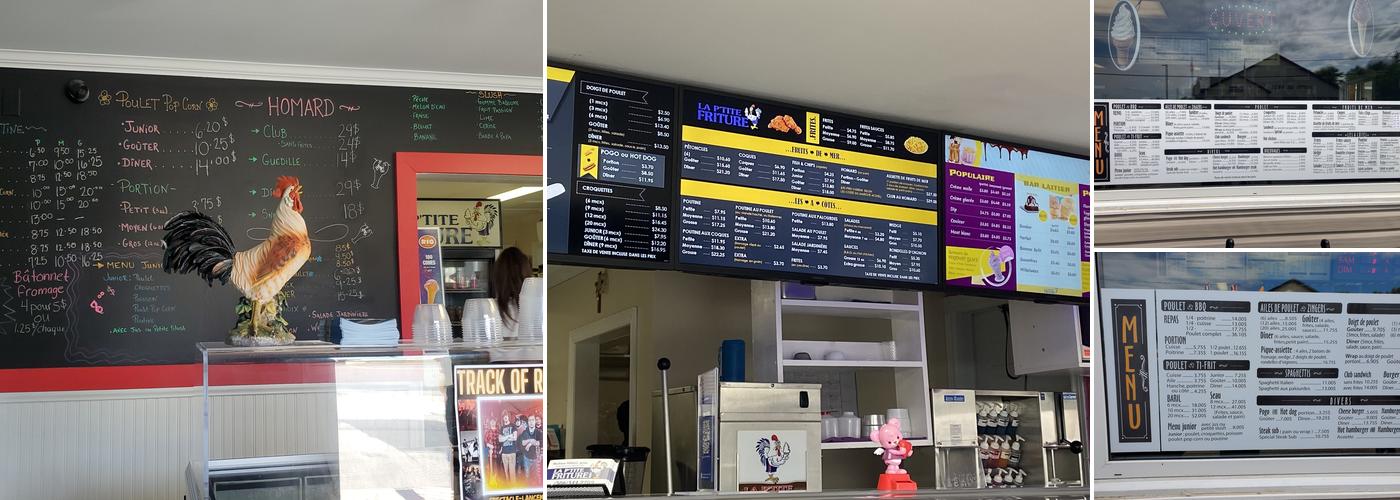 La P'tite Friture Menu
