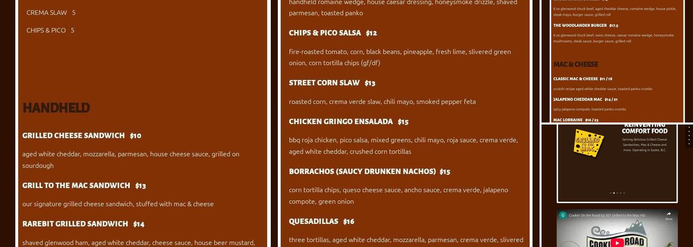 Grilled to the Mac Menu