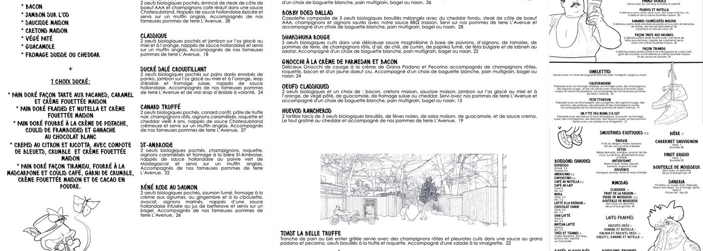 Restaurant L'Avenue Laval Menu