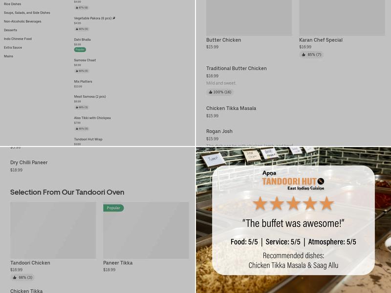 Apna Tandoori Hut Menu