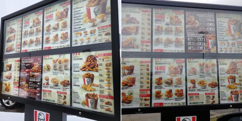 PFK Menu
