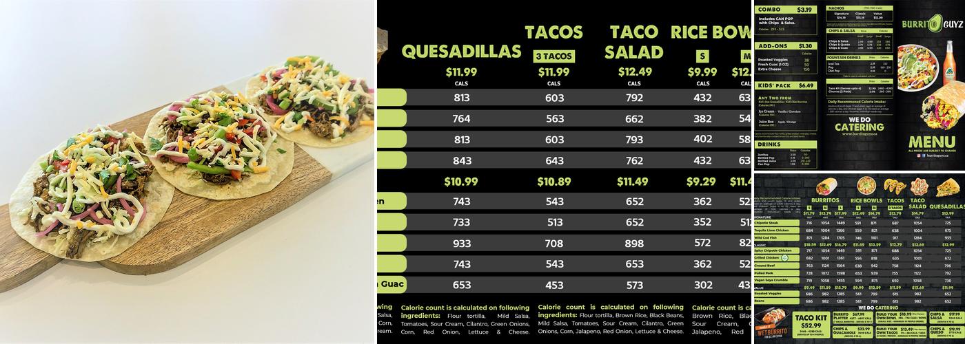 Burrito Guyz Menu