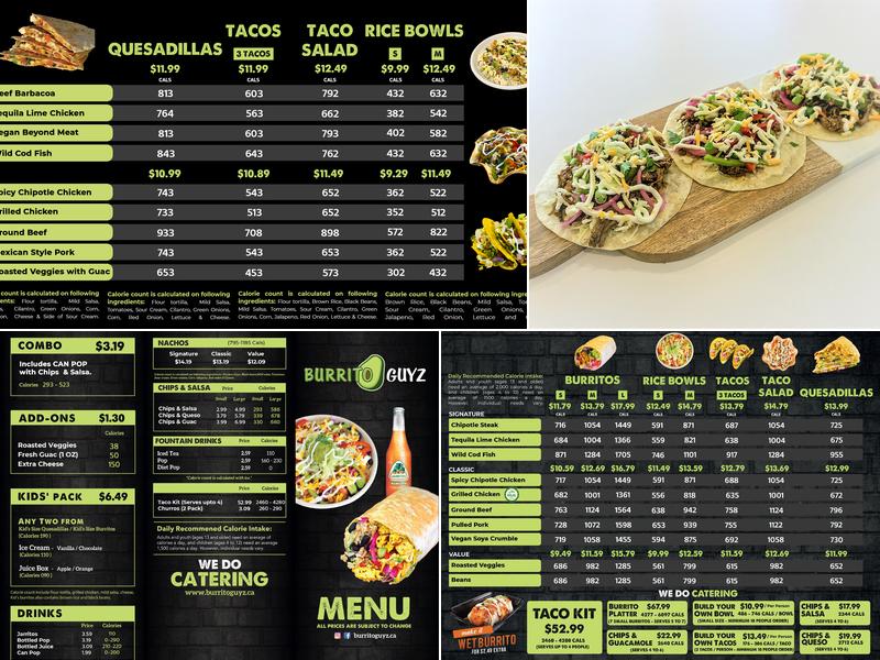 Burrito Guyz Menu