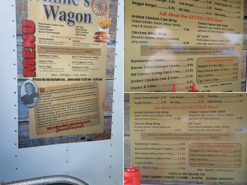 Winnie's Wagon Menu