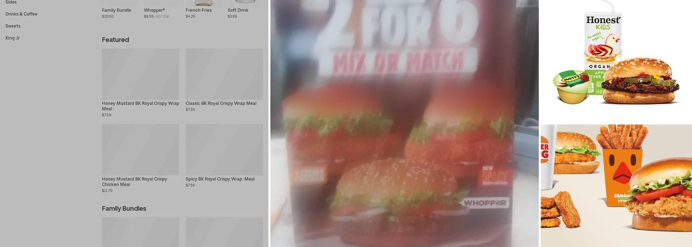 Burger King Menu