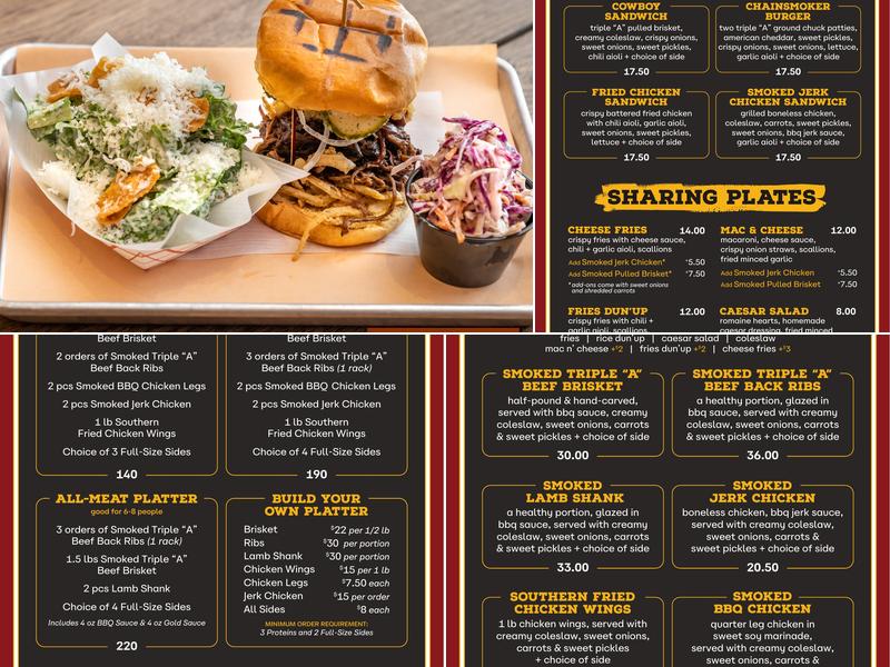 Chainsmoker Urban Halal Barbecue Menu