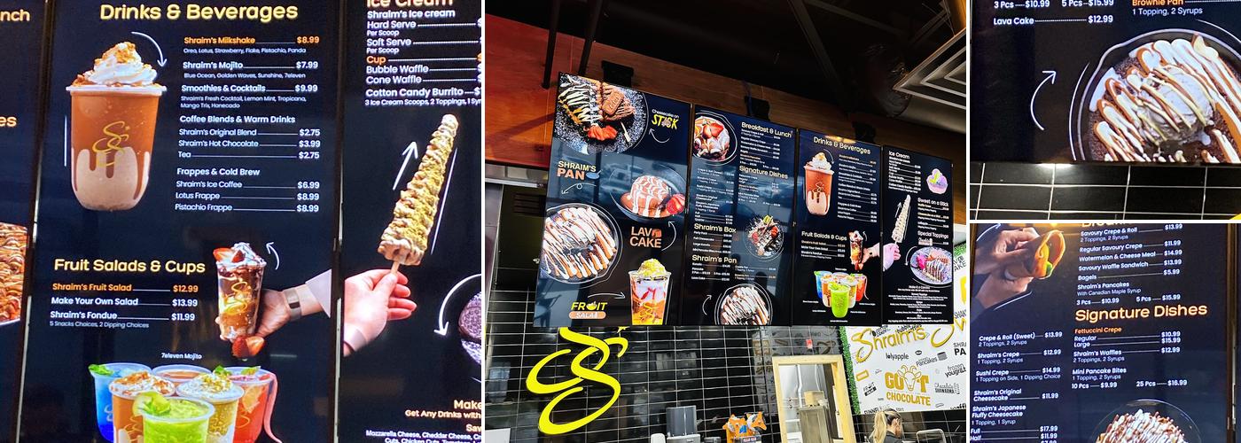 Shraim’s Sweets Menu