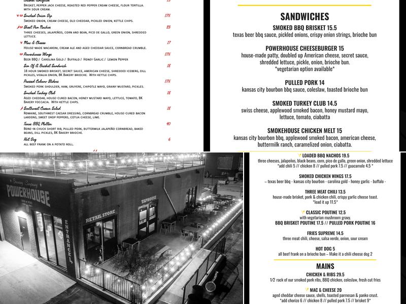 Powerhouse Brewing Company Menu