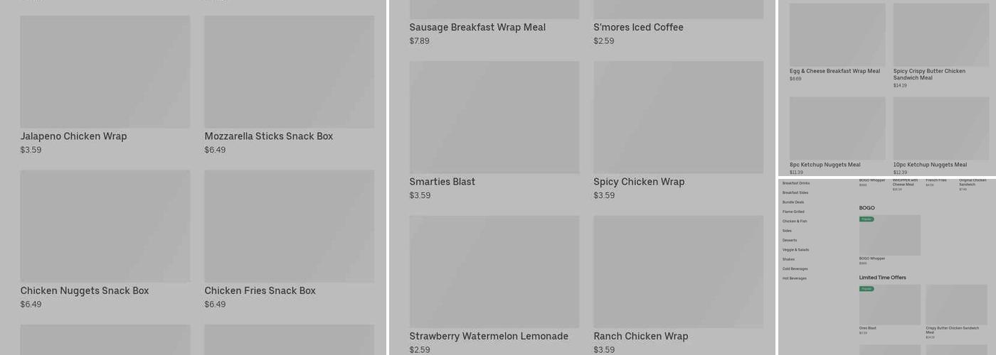 Burger King Menu