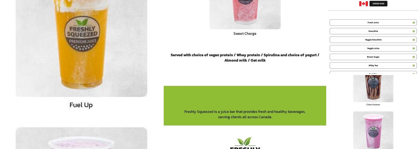 Freshly Squeezed Menu