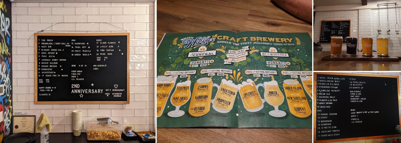 Tapestry Beer Bar Menu