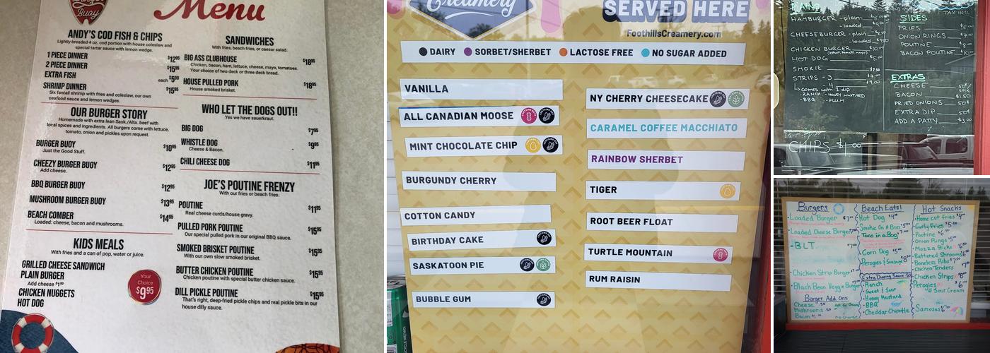 Burger Buoy Menu
